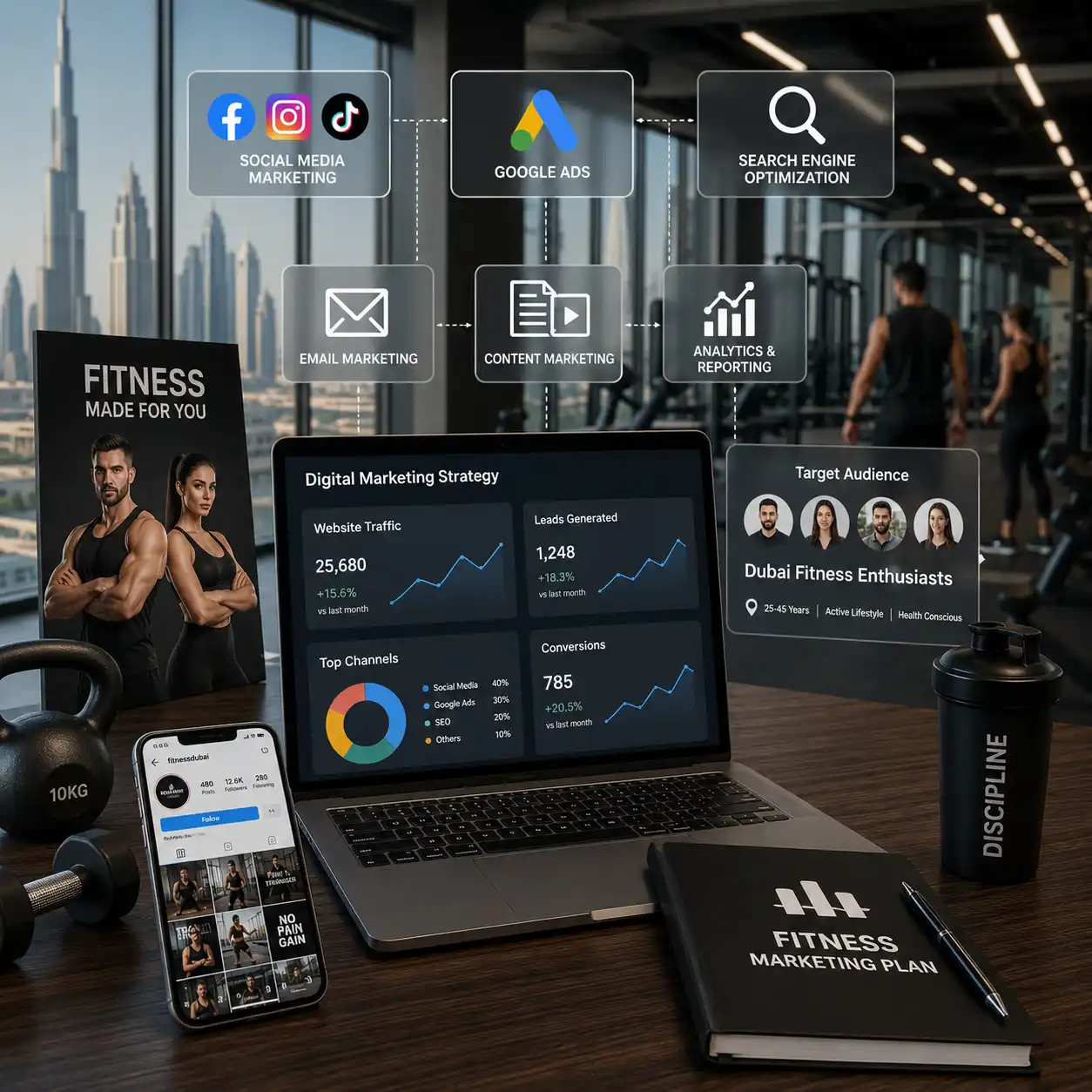 Digital Marketing Services for Fitness Centers in Dubai