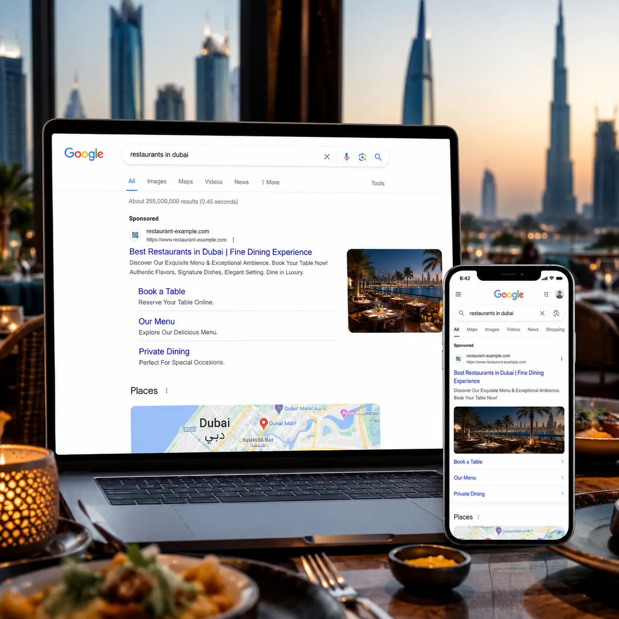 Google Ads Services for Restaurants in Dubai