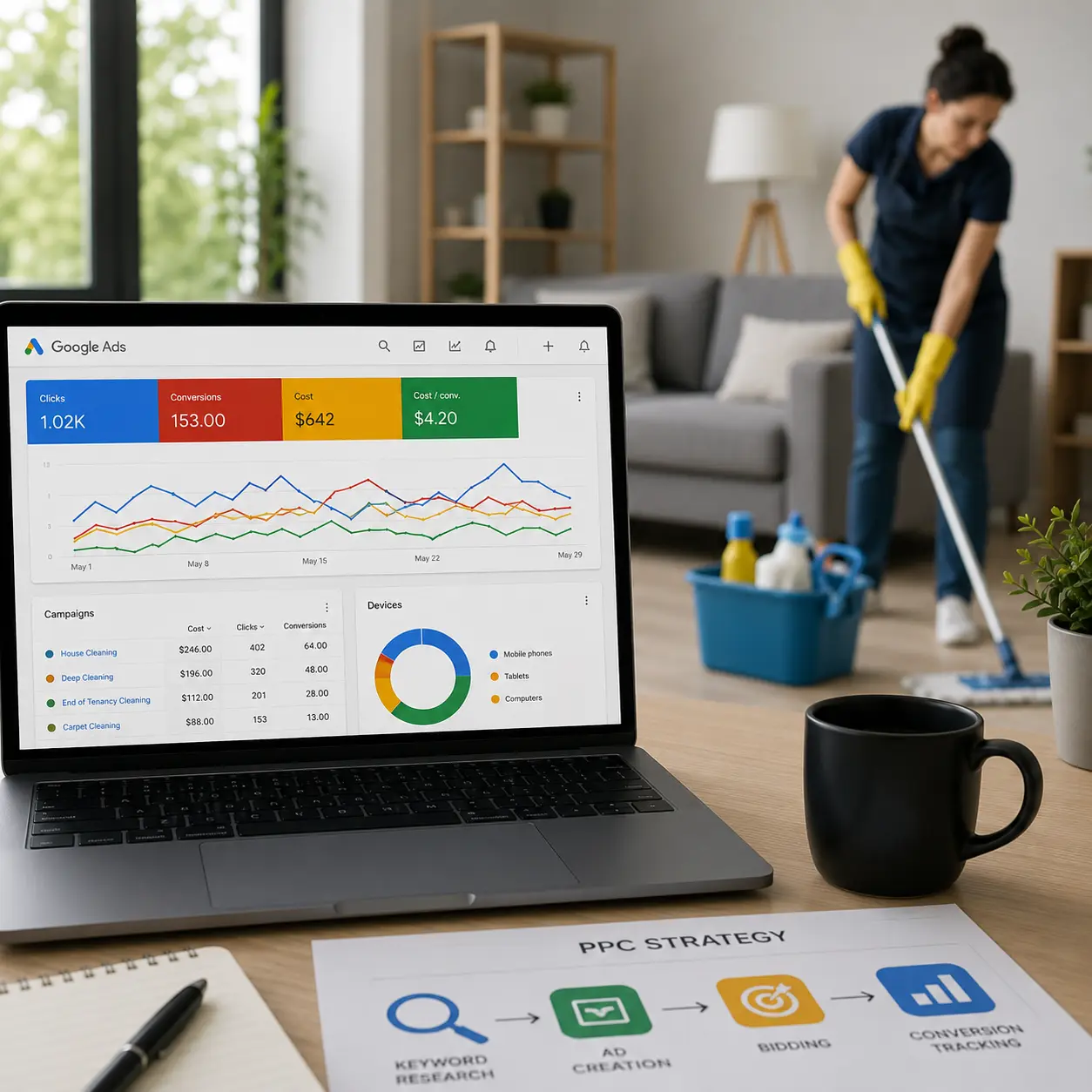 Google Ads for Cleaning Companies in Dubai
