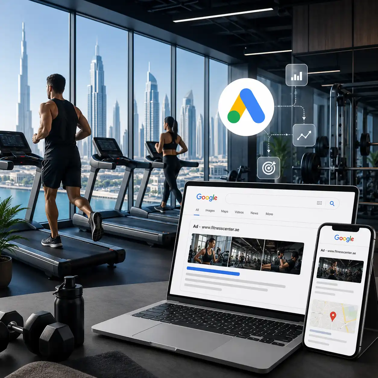 Google Ads for Fitness Centers in Dubai