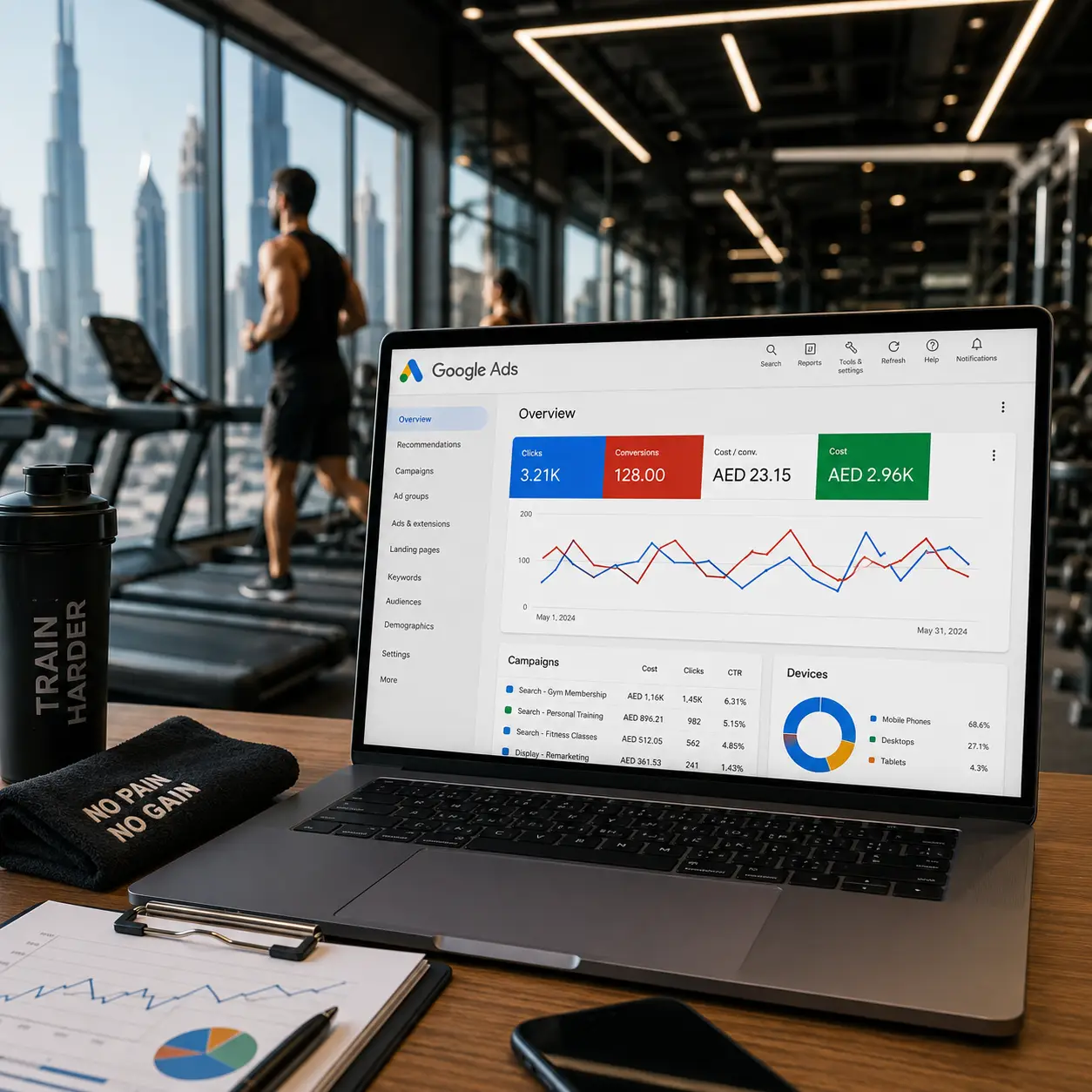 Google Ads for Gyms in Dubai