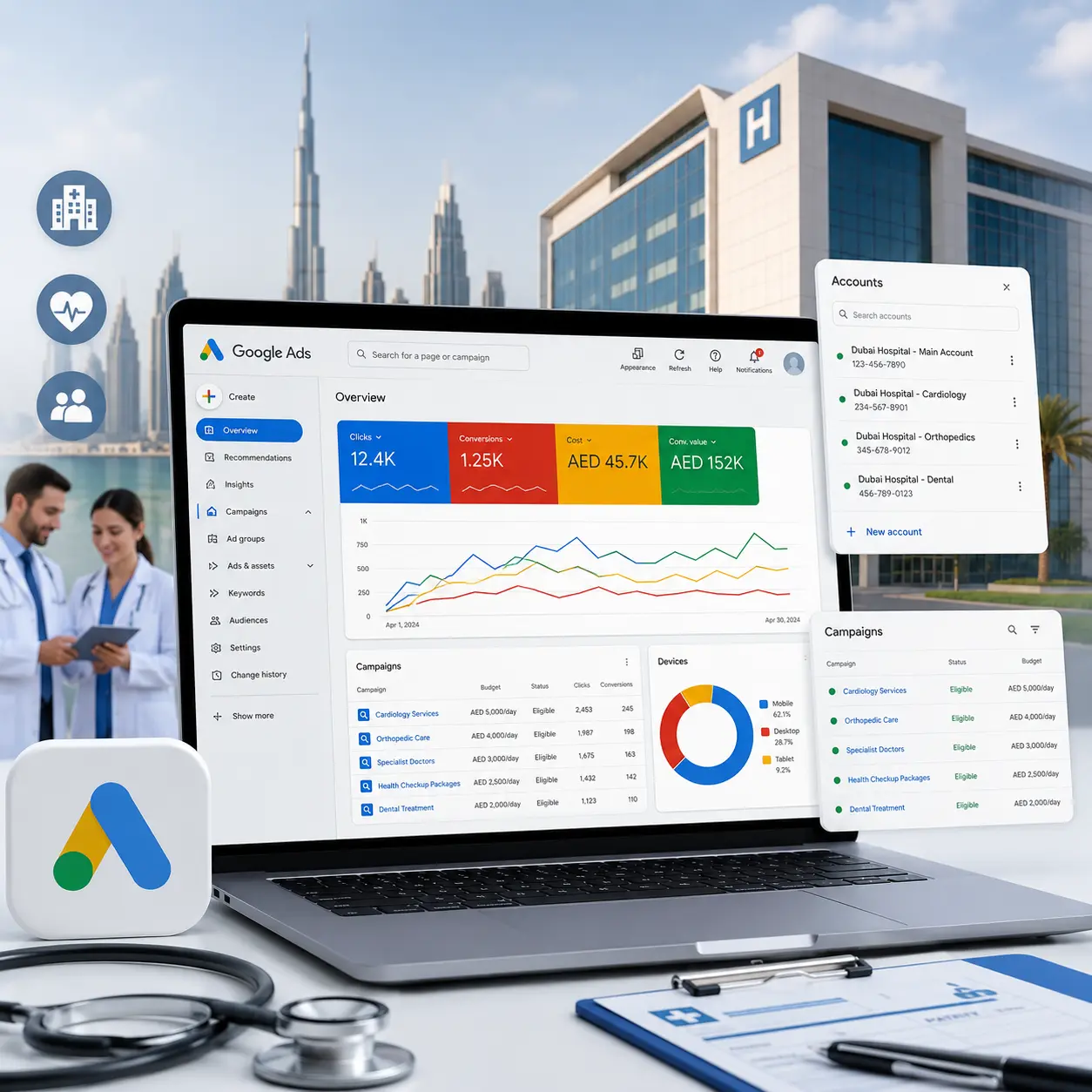 Google Ads for Hospitals in Dubai