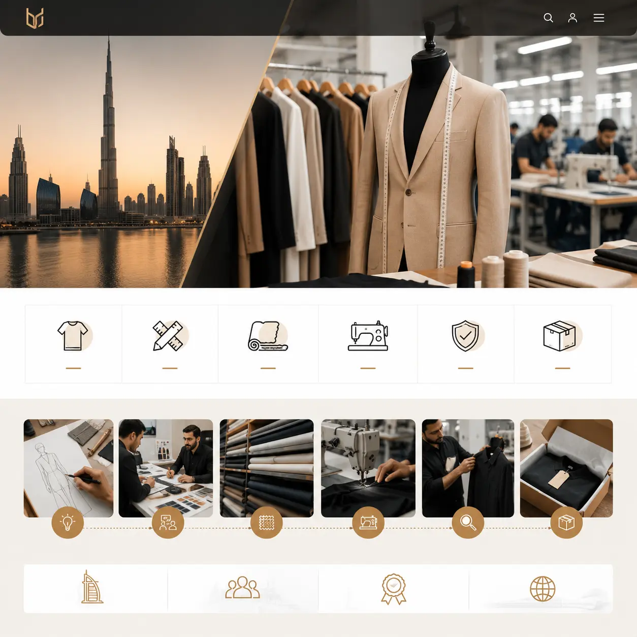 Website Design for Clothing Manufacturers Dubai