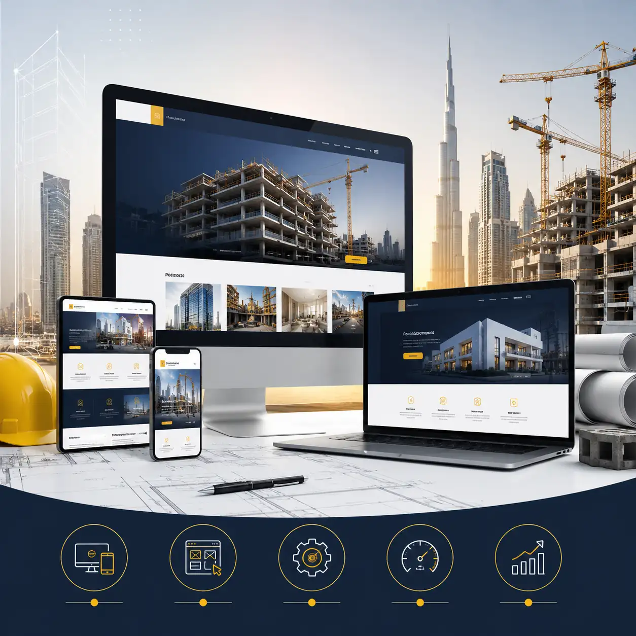construction website design services dubai
