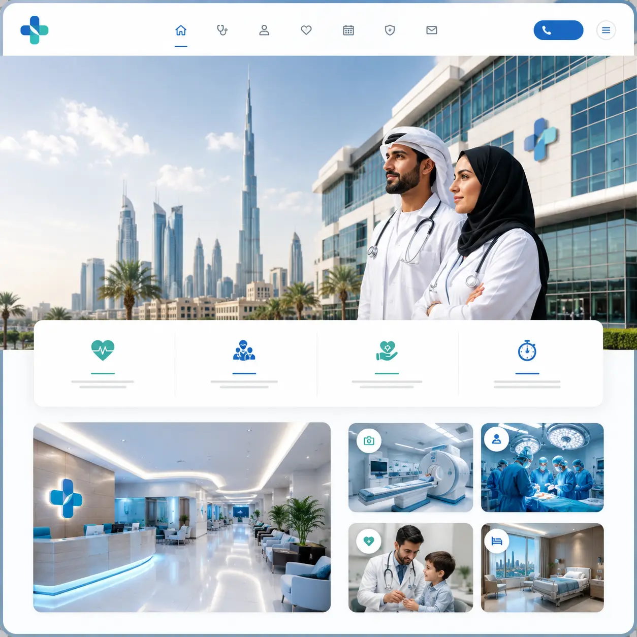website design for hospitals Dubai