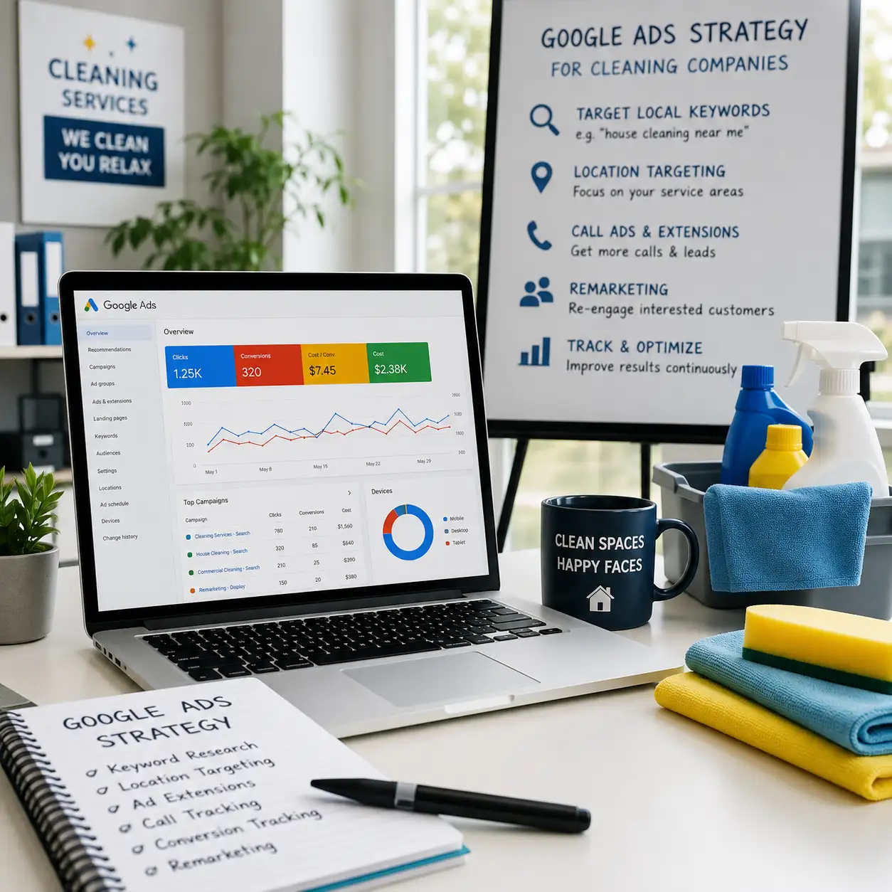 Google Ads for Cleaning Companies in Abu Dhabi