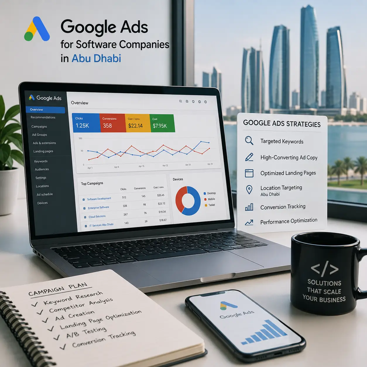 Google Ads for Software Companies in Abu Dhabi