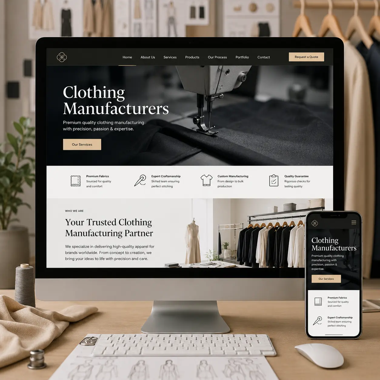 Website Design for Clothing Manufacturers Abu Dhabi
