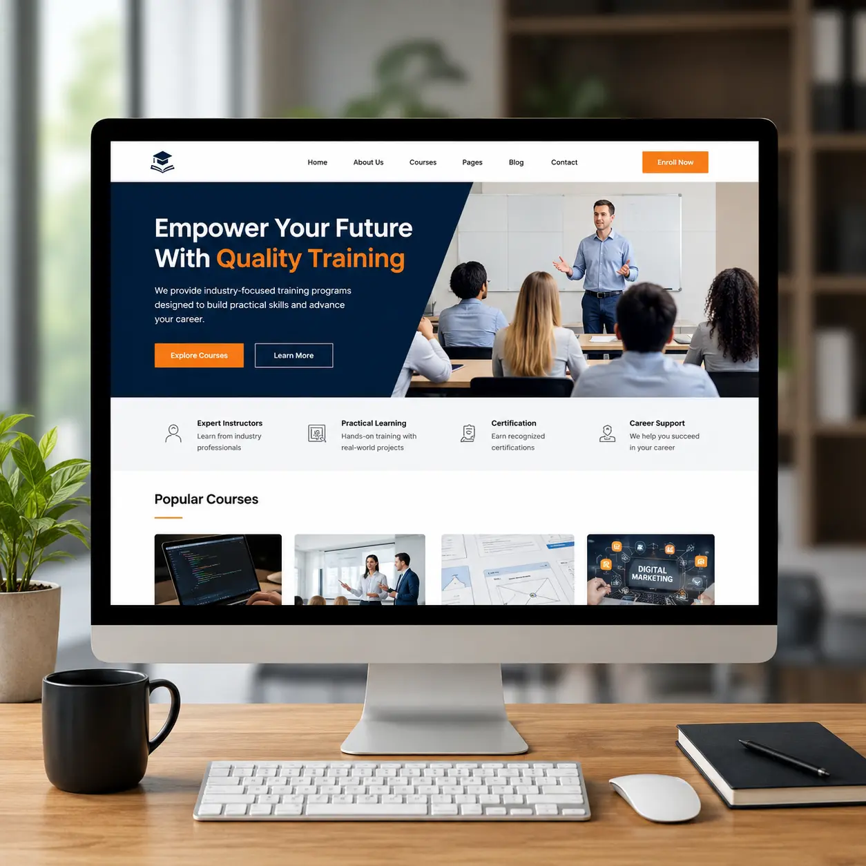 Website Design for Training Institutes Abu Dhabi